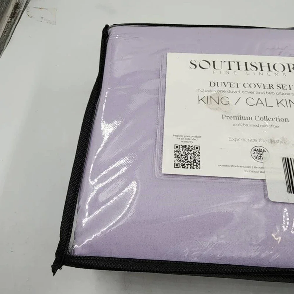 Southshore Fine Linens Ultra-Soft 3pcs. Duvet Cover Set King/Cal King Lilac